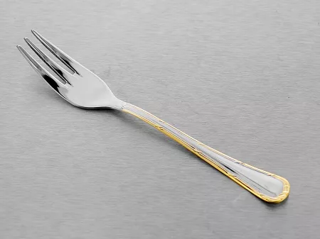 Komplet 6 widelczyków do ciasta 15,1 cm Pintinox 1929 - Filet (2.5 mm) złocony