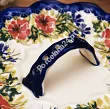 Półmisek do jaj 22 cm z uchwytem Bolesławiec - Maki Smolińskiej gat. I