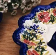 Półmisek do jaj 22 cm z uchwytem Bolesławiec - Maki Smolińskiej gat. I