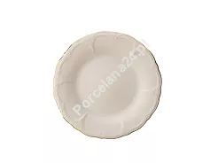 Talerz deserowy 16 cm Bon Bistro - Retro Golden Rim ecru