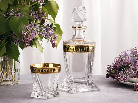 Kpl. szklanek do whisky 0,34 L (6szt) + karafka 0,85L (1szt) Bohemia - Quadro Verso 4SB.QUV.531858
