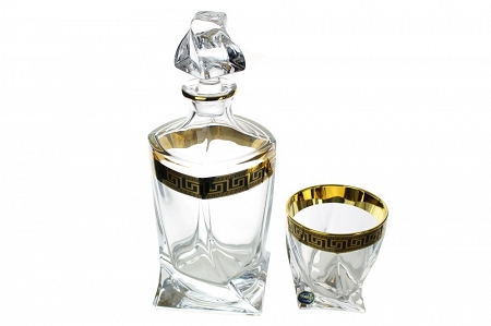 Kpl. szklanek do whisky 0,34 L (6szt) + karafka 0,85L (1szt) Bohemia - QUADRO Verso 4SB.QUV.531858