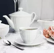 Garnitur do herbaty (kawy) na 12 osób (39el) Ćmielów - Oktawa biała 0001