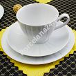 Garnitur do herbaty (kawy) na 12 osób (39el) Ćmielów - Oktawa biała 0001