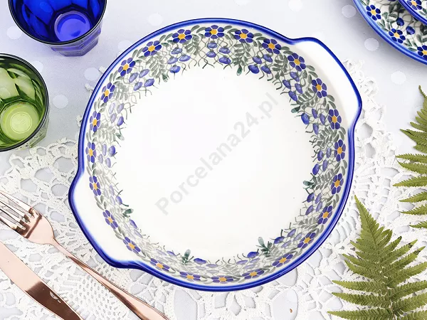 Naczynie do zapiekania 28 cm okrągłe Bolesławiec - Sadzawka Milicka gat. I Naczynie do zapiekania 28 cm okrągłe Bolesławiec - Sadzawka Milicka gat. I