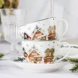 Komplet filiżanek ze spodkami 0,27 l / 15 cm (2 szt.)  Duo - Christmas Village 15.CHV.K2FS