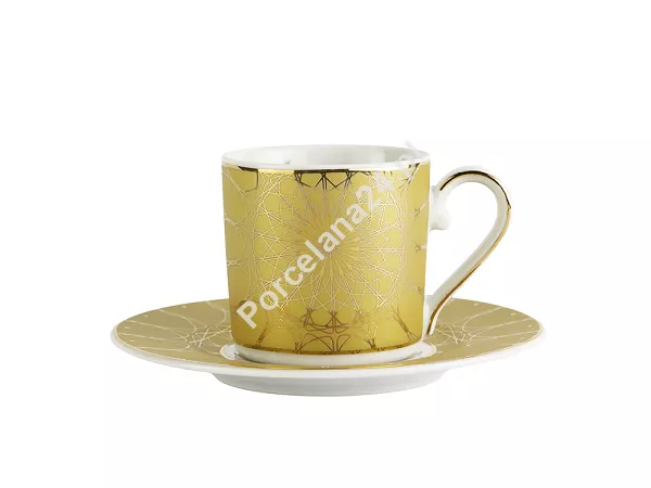 Filiżanka ze spodkiem 0,10 L / 12,5 cm Ćmielów - Jenny Solaris Gold Filiżanka ze spodkiem 0,10 L / 12,5 cm Ćmielów - Jenny Solaris Gold
