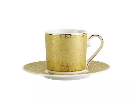 Filiżanka ze spodkiem 0,10 L / 12,5 cm Ćmielów - Jenny Solaris Gold