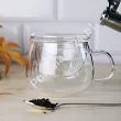 Kubek szklany z zaparzaczem 0,44l Festa Italia -  6.SZ.7894