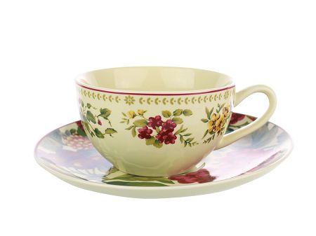 Filiżanka ze spodkiem 0,25 L / 16 cm Bogucice - Rajski Ogród 854