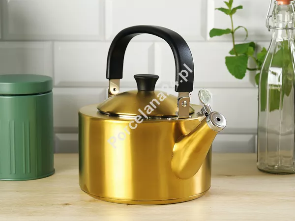 Czajnik z gwizdkiem 1,5 L Vialli Design - Diamante złoty mat 1K.CZA.9194 Czajnik z gwizdkiem 1,5 L Vialli Design - Diamante złoty mat 1K.CZA.9194