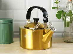 Czajnik z gwizdkiem 1,5 L Vialli Design - Diamante złoty mat 1K.CZA.9194