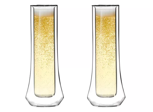 Zestaw 2 kieliszków termicznych do szampana z podwójną ścianką 140 ml Vialli Design - SOHO 8906 Zestaw 2 kieliszków termicznych do szampana z podwójną ścianką 140 ml Vialli Design - SOHO 8906