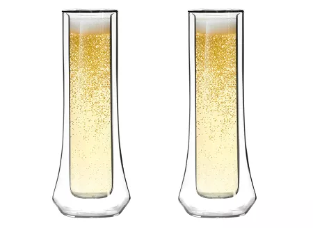 Zestaw 2 kieliszków termicznych do szampana z podwójną ścianką 140 ml Vialli Design - SOHO 8906