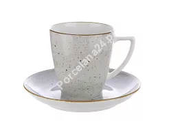 Filiżanka ze spodkiem 0,2 L / 14 cm Lubiana - Beata/Sonia 6630Z SIWY