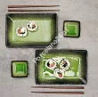 Zestaw do sushi dla 2 osób (4 el.) z pałeczkami Tokyo Design Studio - Yamasaku Hiwa Green 33602