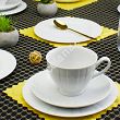 Garnitur do herbaty (kawy) na 6 osób (21el) Ćmielów - Oktawa biała 0001