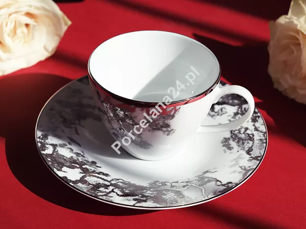 Filiżanka ze spodkiem 0,26 L / 17 cm Porcel - Belle Epoque Platin 10.BEP.FS26 Filiżanka ze spodkiem 0,26 L / 17 cm Porcel - Belle Epoque Platin 10.BEP.FS26