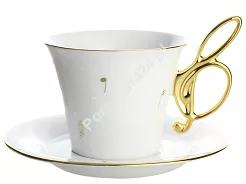 Komplet Filiżanek ze spodkiem 0,20 L / 15 cm (4 el) Bogucice - Moniuszko 112