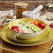 Komplet talerzy na 6 osób (18 el) Lubiana - Boss 6630J ŻÓŁTY