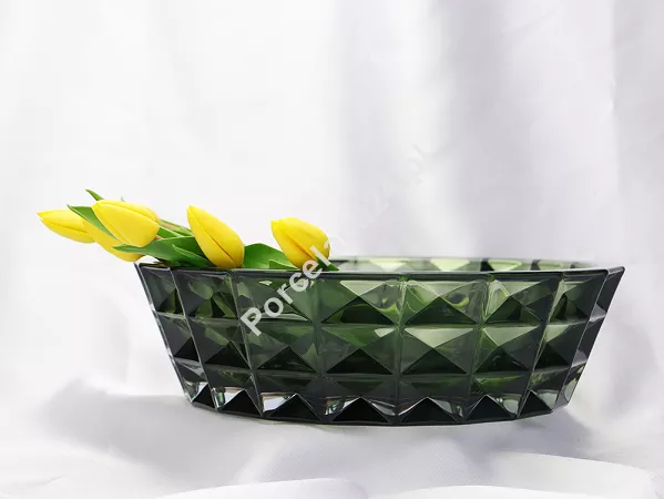 Misa 32,5 cm Bohemia - DIAMOND SMOKEY GREEN 4SB.DISG.114884 Misa 32,5 cm Bohemia - DIAMOND SMOKEY GREEN 4SB.DISG.114884