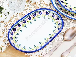 Półmisek owalny 33 cm Bolesławiec - Mariańska Koronka