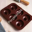 Forma silikonowa do donutów/pączków Karl Hausmann - Brązowa 6.FOR.1458