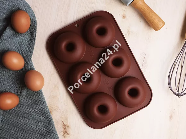 Forma silikonowa do donutów/pączków Karl Hausmann - Brązowa 6.FOR.1458 Forma silikonowa do donutów/pączków Karl Hausmann - Brązowa 6.FOR.1458