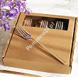 Komplet 6 widelczyków do ciasta 17 cm Hisar - Bahama Gold GIFT BOX