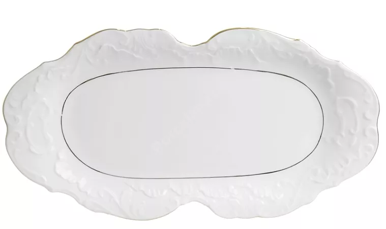 Taca na ciasto 36 cm Ćmielów - Rococo 3604 ZŁOTA LINIA Taca na ciasto 36 cm Ćmielów - Rococo 3604 ZŁOTA LINIA