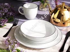 Serwis obiadowo-herbaciany na 6 osób (24el.) Bogucice - Base Black 1227