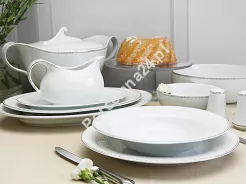 Serwis obiadowy na 12 osób (45el) Bogucice - Julia Platin Plus 1173