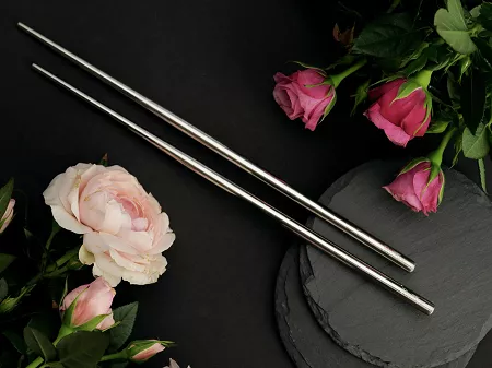 Zestaw stalowych pałeczek do sushi (2 el.) Pintinox - Okrągłe 23.PAT.O02