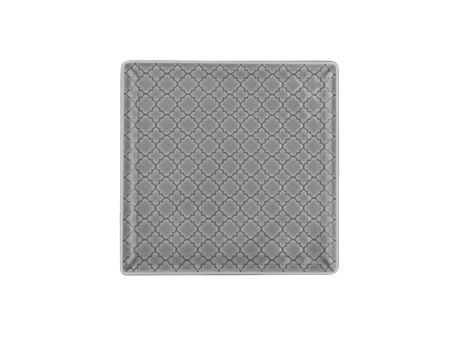 Talerz deserowy kwadratowy 17x17 cm Lubiana - Marrakesz Szary