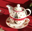 Filiżanka ze spodkiem  0,3 l / 15 cm i z dzbankiem 0,45 l  Duo  - Christmas Tree 15.CHT3.KDH
