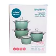 Komplet 4 garnków emaliowanych (8el) Altom Design - Balbina Szałwiowy 07S.BAL.SZA.1298