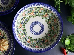 Salaterka 23 cm Bolesławiec - Kwiatowy Ogród