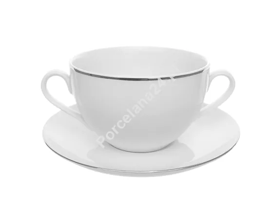 Bulionówka ze spodkiem 0,35 L / 15,7 cm Chodzież - Yvonne 9718 PLATYNOWA LINIA Bulionówka ze spodkiem 0,35 L / 15,7 cm Chodzież - Yvonne 9718 PLATYNOWA LINIA