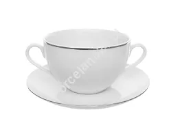Bulionówka ze spodkiem 0,35 L / 15,7 cm Chodzież - Yvonne 9718 PLATYNOWA LINIA