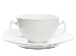 Bulionówka ze spodkiem 0,3 L / 16 cm Chodzież - Akcent C000 BIAŁY