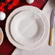 Komplet talerzy 6 osób (18 el.) Bon Bistro - Retro Ivory ecru