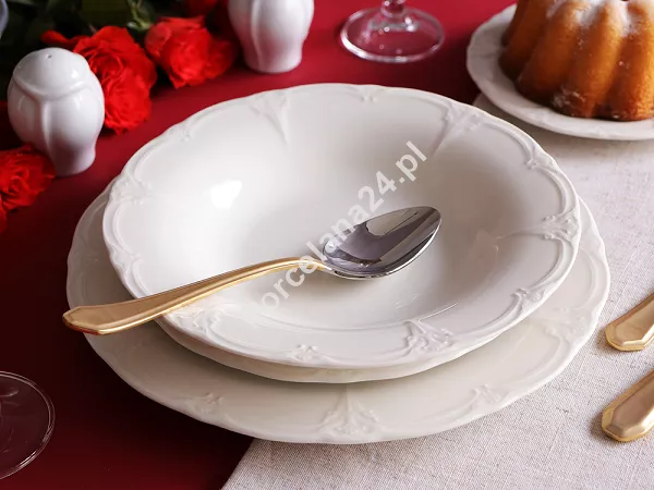 Komplet talerzy 6 osób (18 el.) Bon Bistro - Retro Ivory ecru Komplet talerzy 6 osób (18 el.) Bon Bistro - Retro Ivory ecru