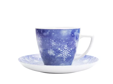 Filiżanka ze spodkiem 0,35 L / 17 cm Lubiana - Beata / Dorota 9076 Frozen