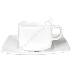 Filiżanka sztaplowana ze spodkiem 0,08 L / 12,5 cm Lubiana - Victoria biała HOTEL (nr 2870, 2871)