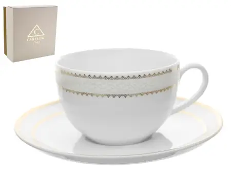 Filiżanka ze spodkiem 0,25 L / 15,7 cm Chodzież - Yvonne G309 GIFT BOX