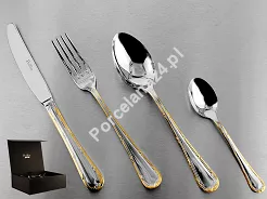 Komplet sztućców 65 cz. na 12 osób Pintinox 1929 - Filet (2.5 mm) złocone 23.FILG.K65