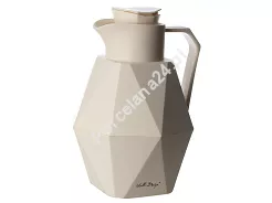 Termos Geo ze szklanym wkładem 1 l Biały - Vialli Design Kremowy 1K.GEO.7480