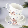Komplet filiżanek ze spodkami 0,25 l / 15,3 cm (2 szt.)  Duo - Snowman 15.SNO.K2FS