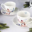 Komplet filiżanek ze spodkami 0,25 l / 15,3 cm (2 szt.)  Duo - Snowman 15.SNO.K2FS