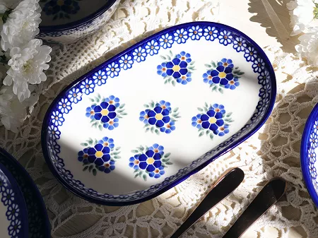 Półmisek owalny 24 cm Bolesławiec - Altmańska Polana gat. I